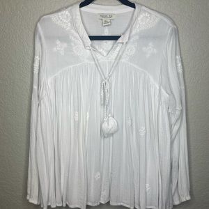 Rachel Zoe Boho Peasant Blouse EUC Size L